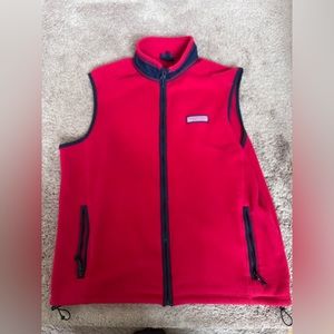 Vineyard Vines red size medium fleece vest